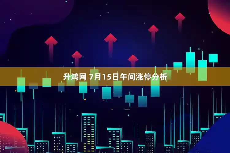 升鸿网 7月15日午间涨停分析
